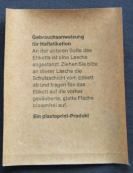 Veedol Motor Oil Plastoprint-Sticker 1965 (4705)